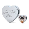 Finnish Lapphund Dog Print Heart Charm Steel Bracelet-Free Shipping - Deruj.com
