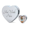 Berger Picard Print Heart Charm Steel Bracelet-Free Shipping - Deruj.com