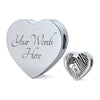 Black&White Snake Print Heart Charm Steel Bracelet-Free Shipping - Deruj.com