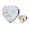 Budgerigar Parrot Print Heart Charm Steel Bracelet-Free Shipping - Deruj.com
