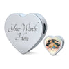 Golden Hamster Hanging Print Heart Charm Steel Bracelet-Free Shipping - Deruj.com