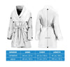 Saluki Dog Print Women's Bath Robe-Free Shipping - Deruj.com