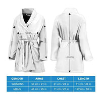 Labrador Black&White Pattern Print Women's Bath Robe-Free Shipping - Deruj.com