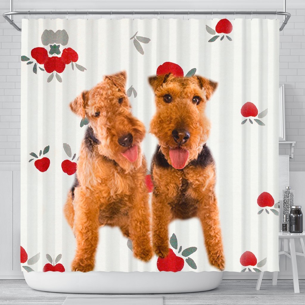 Welsh Terrier Dog Print Shower Curtain-Free Shipping - Deruj.com