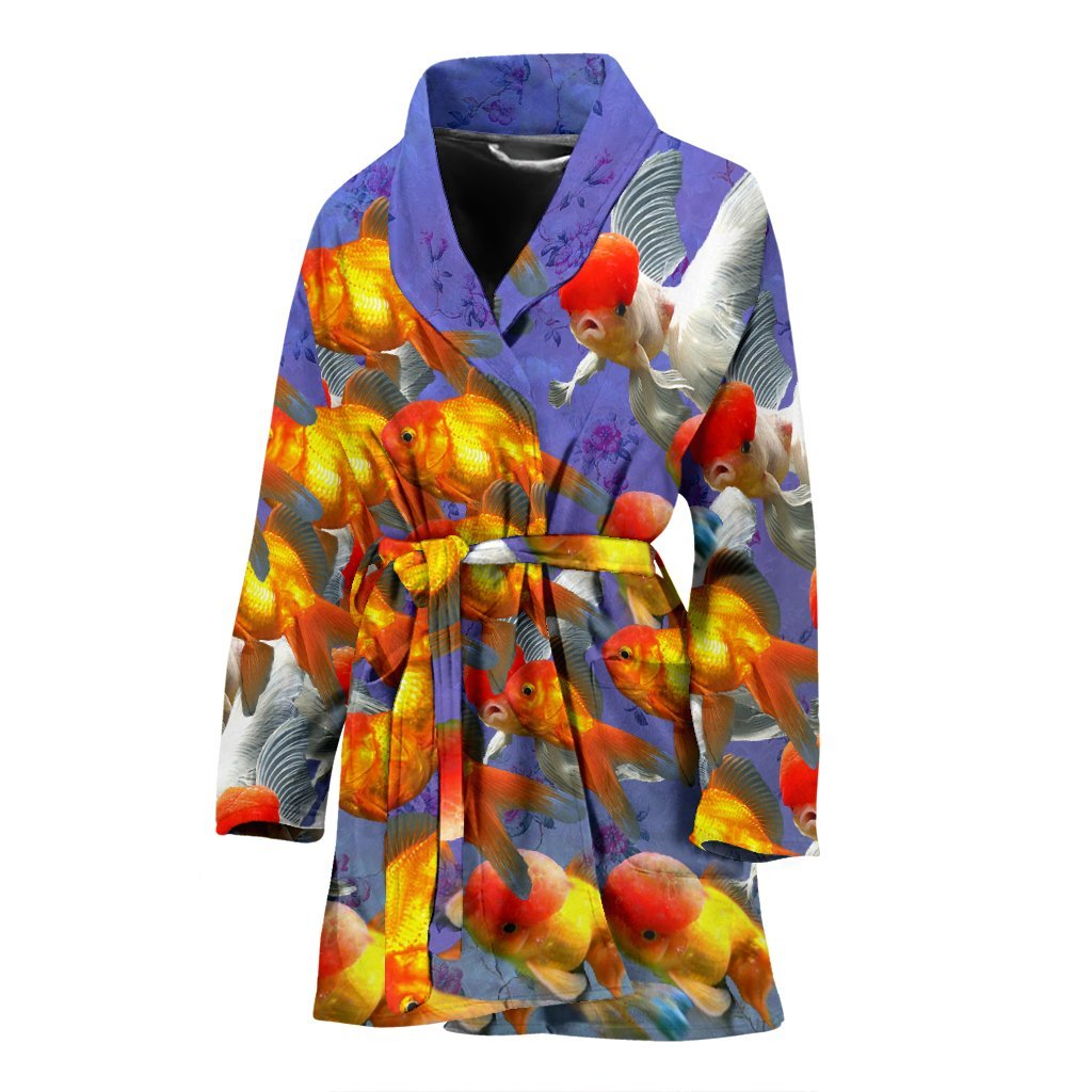 Oranda Fish Print Women's Bath Robe-Free Shipping - Deruj.com