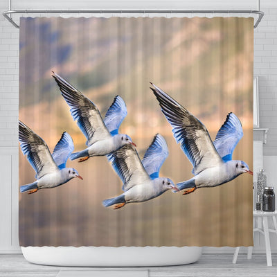 Seagulls Birds Flying Print Shower Curtains-Free Shipping - Deruj.com
