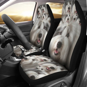 Old English Sheepdogs In Lots Print Car Seat Covers-Free Shipping - Deruj.com