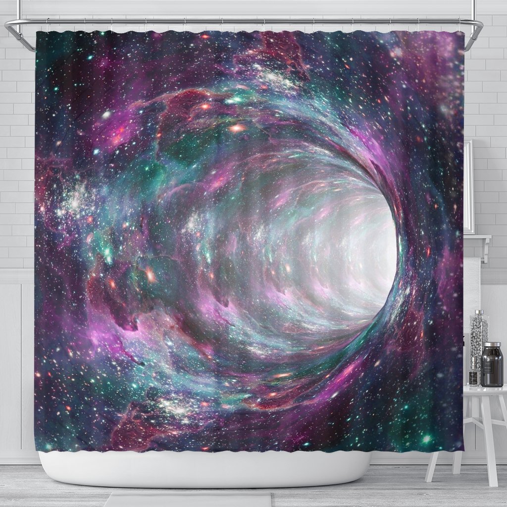 Space Warmhole Print Shower Curtains-Free Shipping - Deruj.com