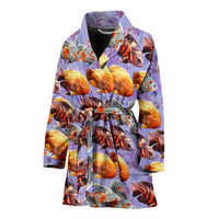 Oscar Fish Print Women's Bath Robe-Free Shipping - Deruj.com