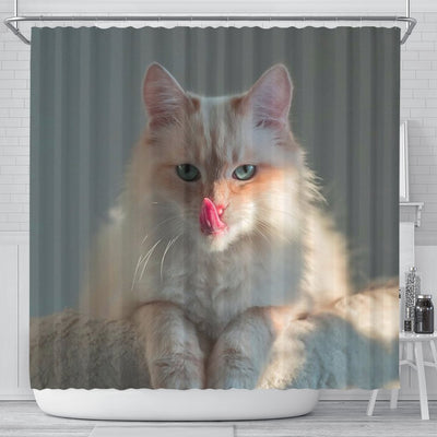 Cute Birman Cat Print Shower Curtain-Free Shipping - Deruj.com