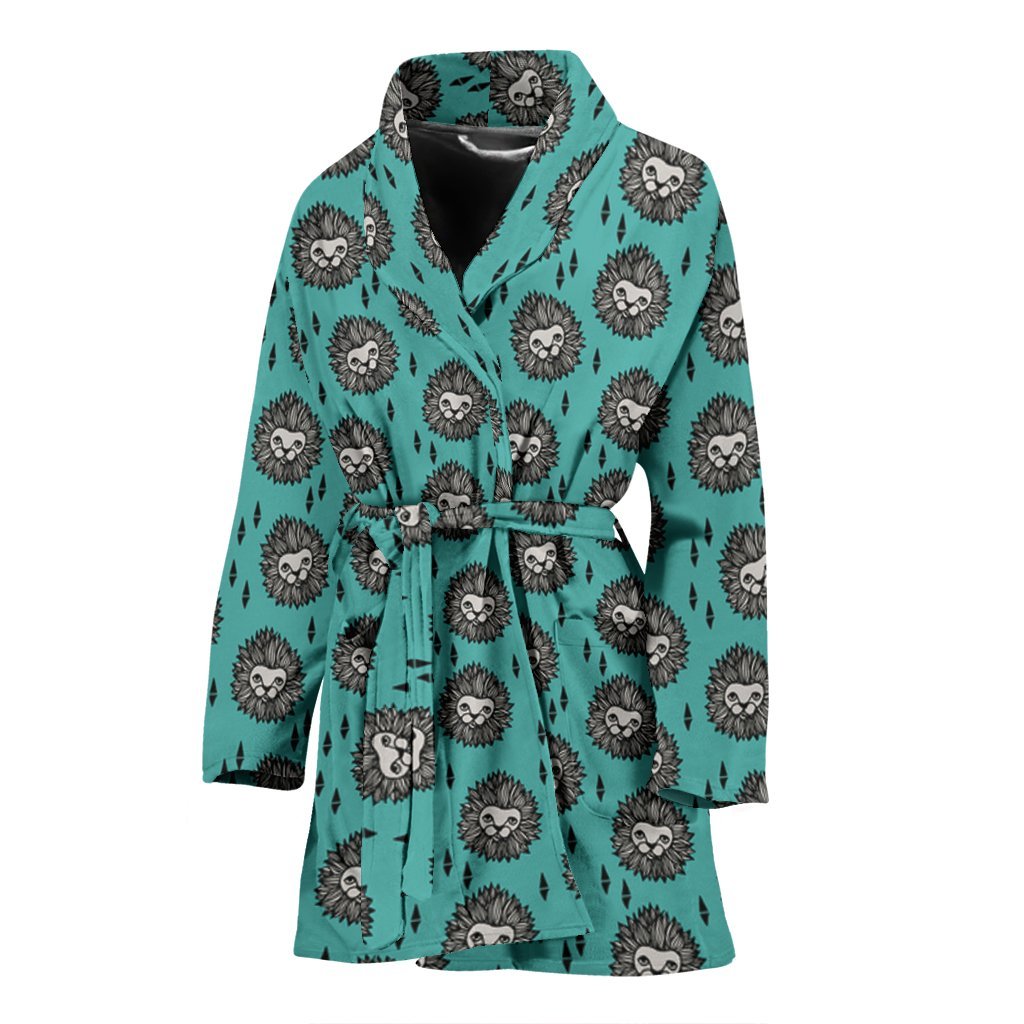 Amazing Lion Pattern Print Women's Bath Robe-Free Shipping - Deruj.com