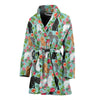 Cute Poodle Dog Floral Print Women's Bath Robe-Free Shipping - Deruj.com