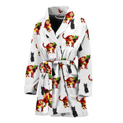 Colorful Cat Patterns Print Women's Bath Robe-Free Shipping - Deruj.com