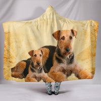 Airedale Terrier Print Hooded Blanket-Free Shipping - Deruj.com