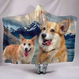 Pembroke Welsh Corgi Print Hooded Blanket-Free Shipping - Deruj.com