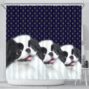 Cute Japanese Chin Dog Print Shower Curtains-Free Shipping - Deruj.com