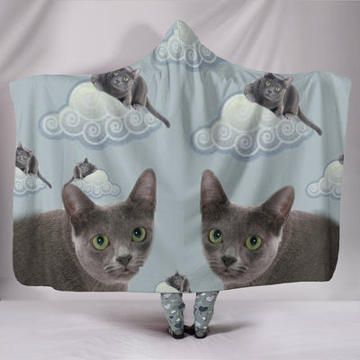 Korat Cat Print Hooded Blanket-Free Shipping - Deruj.com