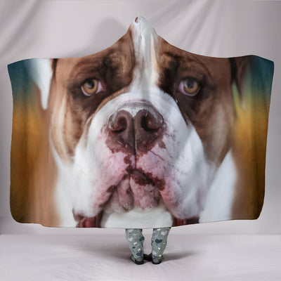 Bulldog Print Hooded Blanket-Free Shipping - Deruj.com