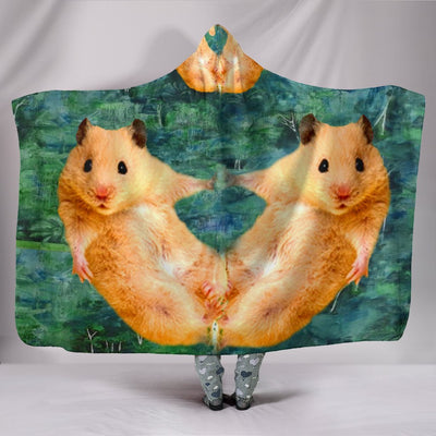 Golden Hamster Print Hooded Blanket-Free Shipping - Deruj.com