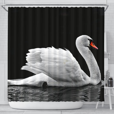 Lovely Swan Bird Print Shower Curtains-Free Shipping - Deruj.com