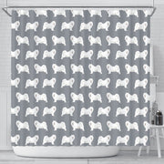 Samoyed Dog Pattern Print Shower Curtains-Free Shipping - Deruj.com