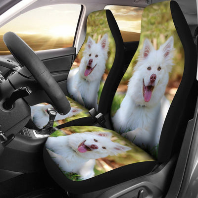 White Shepherd Dog Print Car Seat Covers-Free Shipping - Deruj.com