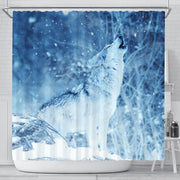 Snowy Wolf Print Shower Curtains-Free Shipping - Deruj.com