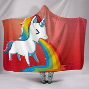 Rainbow Unicorn Print Hooded Blanket-Free Shipping - Deruj.com