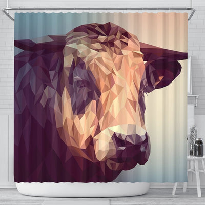 Cattle Vector Art Print Shower Curtains-Free Shipping - Deruj.com