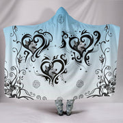 Siberian Husky Floral Print Hooded Blanket-Free Shipping - Deruj.com