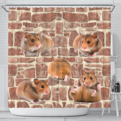 Cute Djungarian Hamster Print Shower Curtains-Free Shipping - Deruj.com