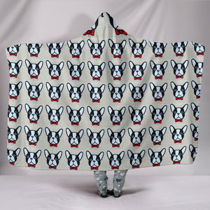 French Bulldog Pattern Print Hooded Blanket-Free Shipping - Deruj.com