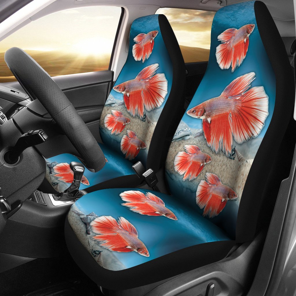 Siamese Fighting Fish Print Car Seat Covers- Free Shipping - Deruj.com