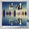 Girolando Cattle (Cow) Reflection In Water Print Shower Curtain-Free Shipping - Deruj.com