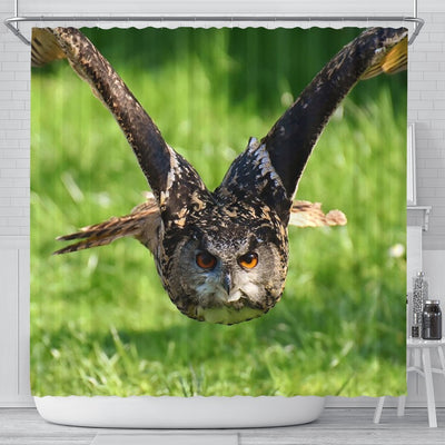 Flying Owl Bird Print Shower Curtains-Free Shipping - Deruj.com