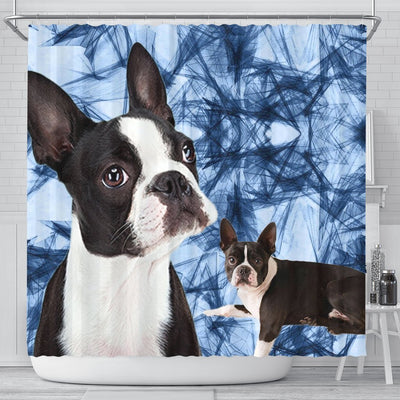 Boston Terrier Print Shower Curtain-Free Shipping - Deruj.com