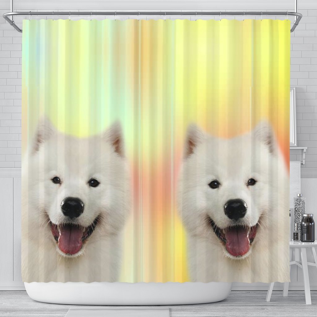 Samoyed dog Print Shower Curtain-Free Shipping - Deruj.com