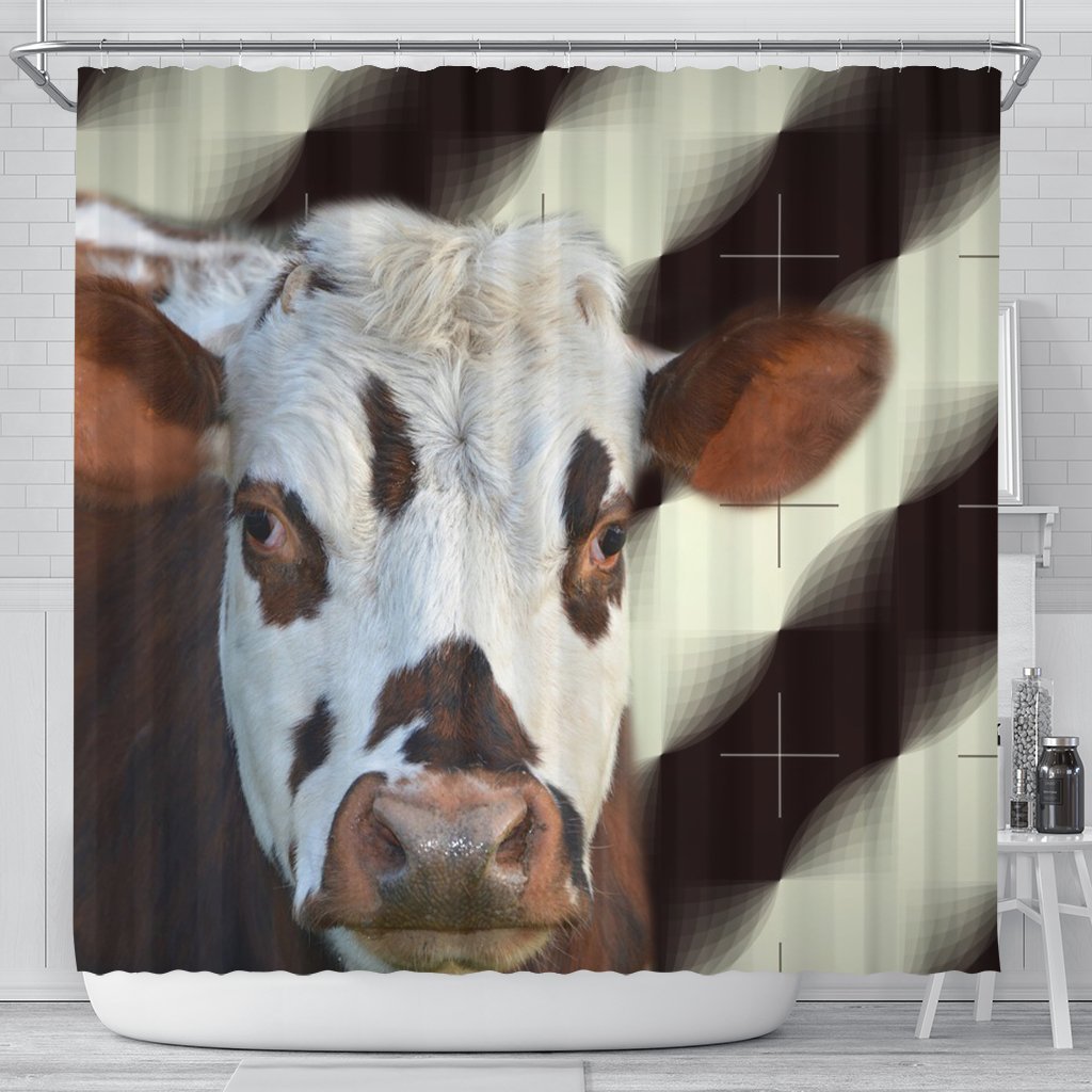 Normande Cattle (Cow) Print Shower Curtain-Free Shipping - Deruj.com