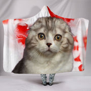 Scottish Fold Cat Print Hooded Blanket-Free Shipping - Deruj.com