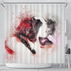 St. Bernard Dog Watercolor Art Print Shower Curtains-Free Shipping - Deruj.com