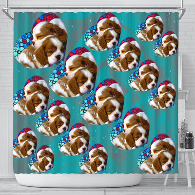 Cavalier King Charles Spaniel Dog On Heart Print Shower Curtains-Free Shipping - Deruj.com