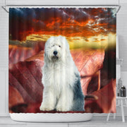 Old English Sheepdog Print Shower Curtains-Free Shipping - Deruj.com