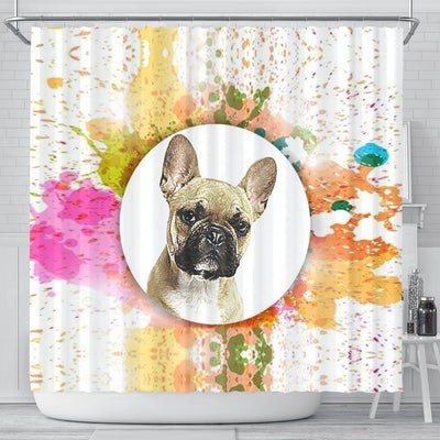 French Bulldog Print Shower Curtain-Free Shipping - Deruj.com
