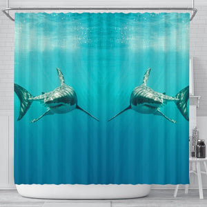 Shark Fish Print Shower Curtains-Free Shipping - Deruj.com