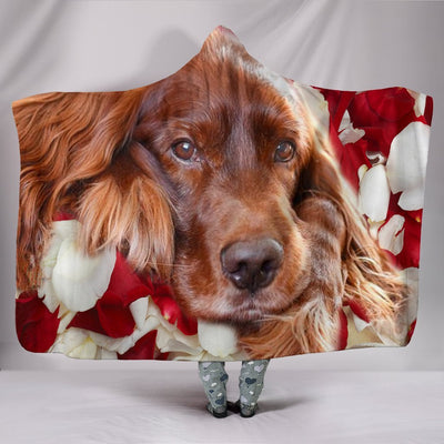 Irish Setter Dog Print Hooded Blanket-Free Shipping - Deruj.com