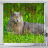 Chartreux Cat Nature Print Shower Curtain-Free Shipping - Deruj.com