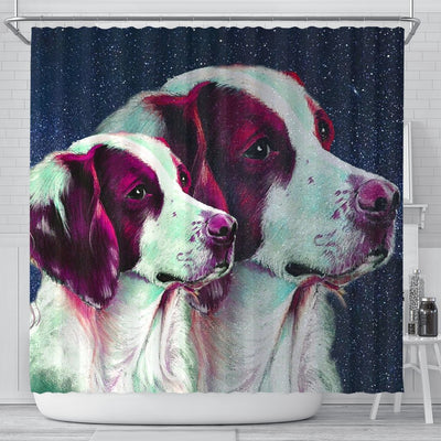 Brittany Dog Art Print Shower Curtains-Free Shipping - Deruj.com