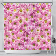 Pink Daisy Flower Print Shower Curtains-Free Shipping - Deruj.com