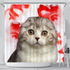 Scottish Fold Cat Print Shower Curtains-Free Shipping - Deruj.com