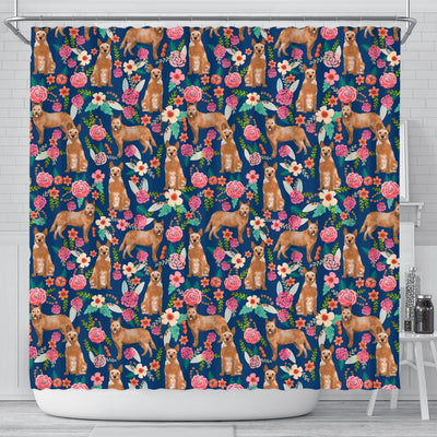 Australian Cattle Dog Floral Print Shower Curtains-Free Shipping - Deruj.com